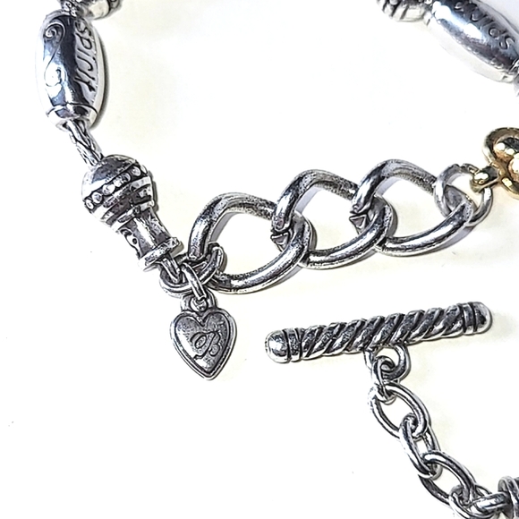 BRIGHTON SPINNING HEART CHARM BRACELET - TWO-TONE - RETIRED DESIGN - Picture 7 of 9